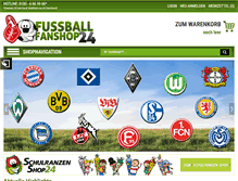 Tablet Screenshot of fussball-fanshop-24.de